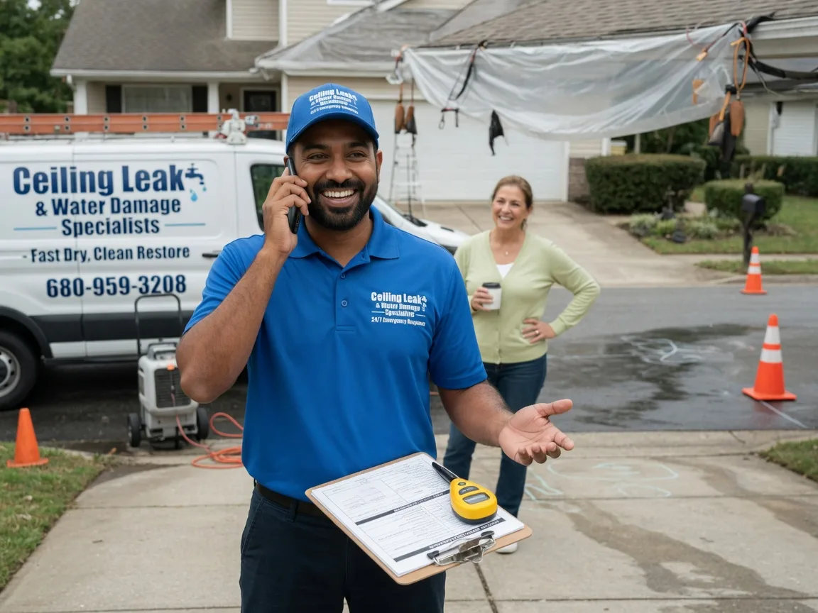 Ceiling Leak Cleanup Mount Hope, KS FAQs